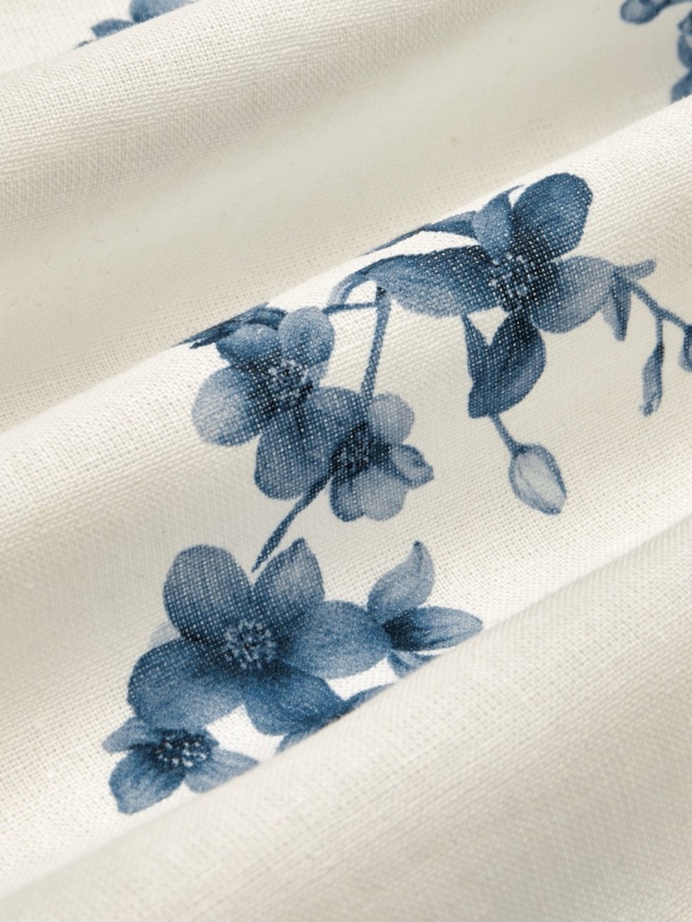 NWT Ramie Cotton Sleeveless Blue Floral Corset Buttoned Maxi Dress - Picture 4 of 15